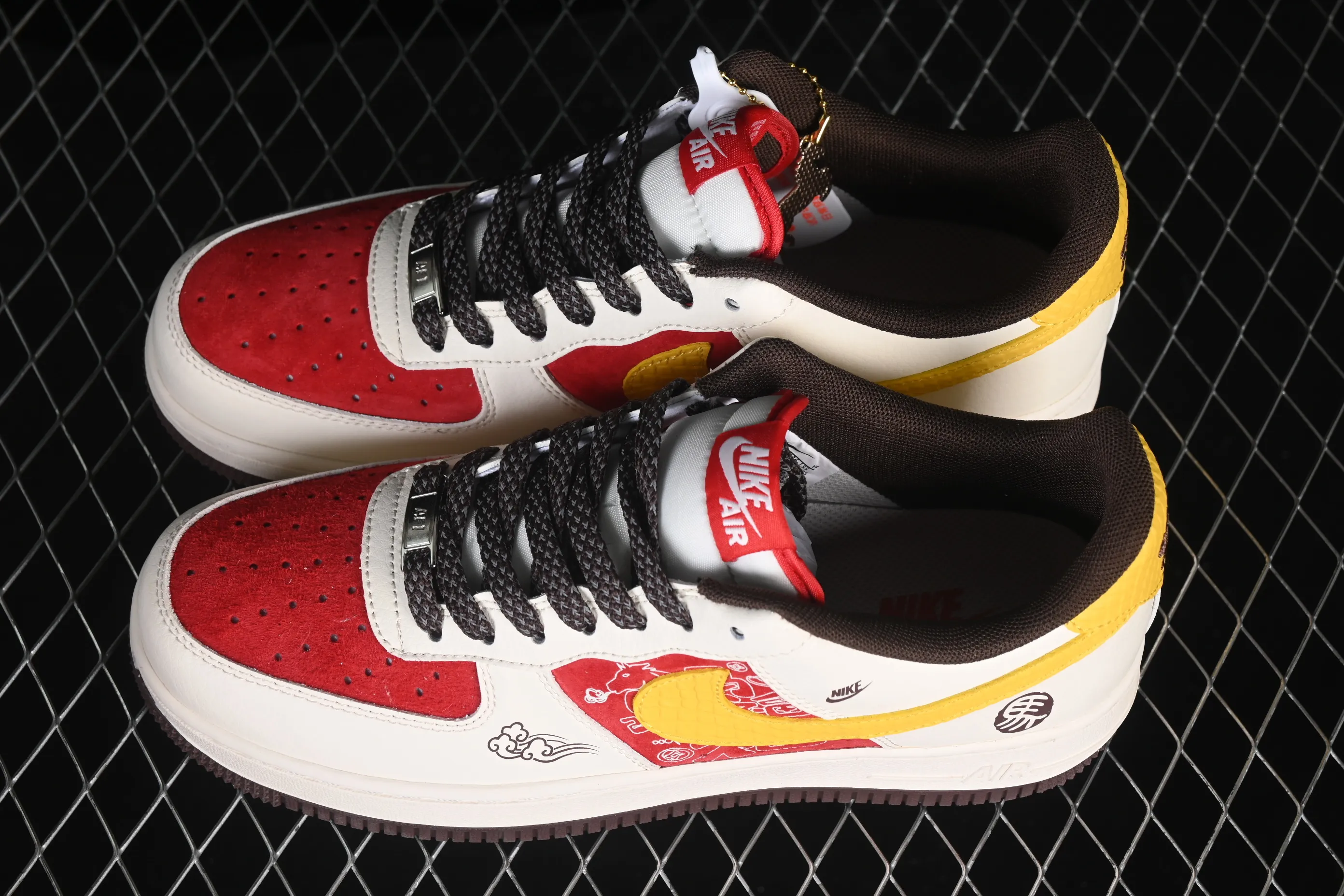 All categories Nk Air Force 1 Air Force series Nk Air Force 1 Low Air Force low-top Nike Air Force 1'07 Low red, white and yellow contrast Air Force 1 low-top casual sneakers JP2026-155